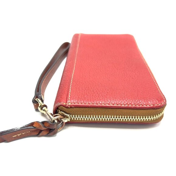 Dooney & Bourke Red Pebble Leather Wallet with Detachable Wristlet—EUC - Picture 6 of 13